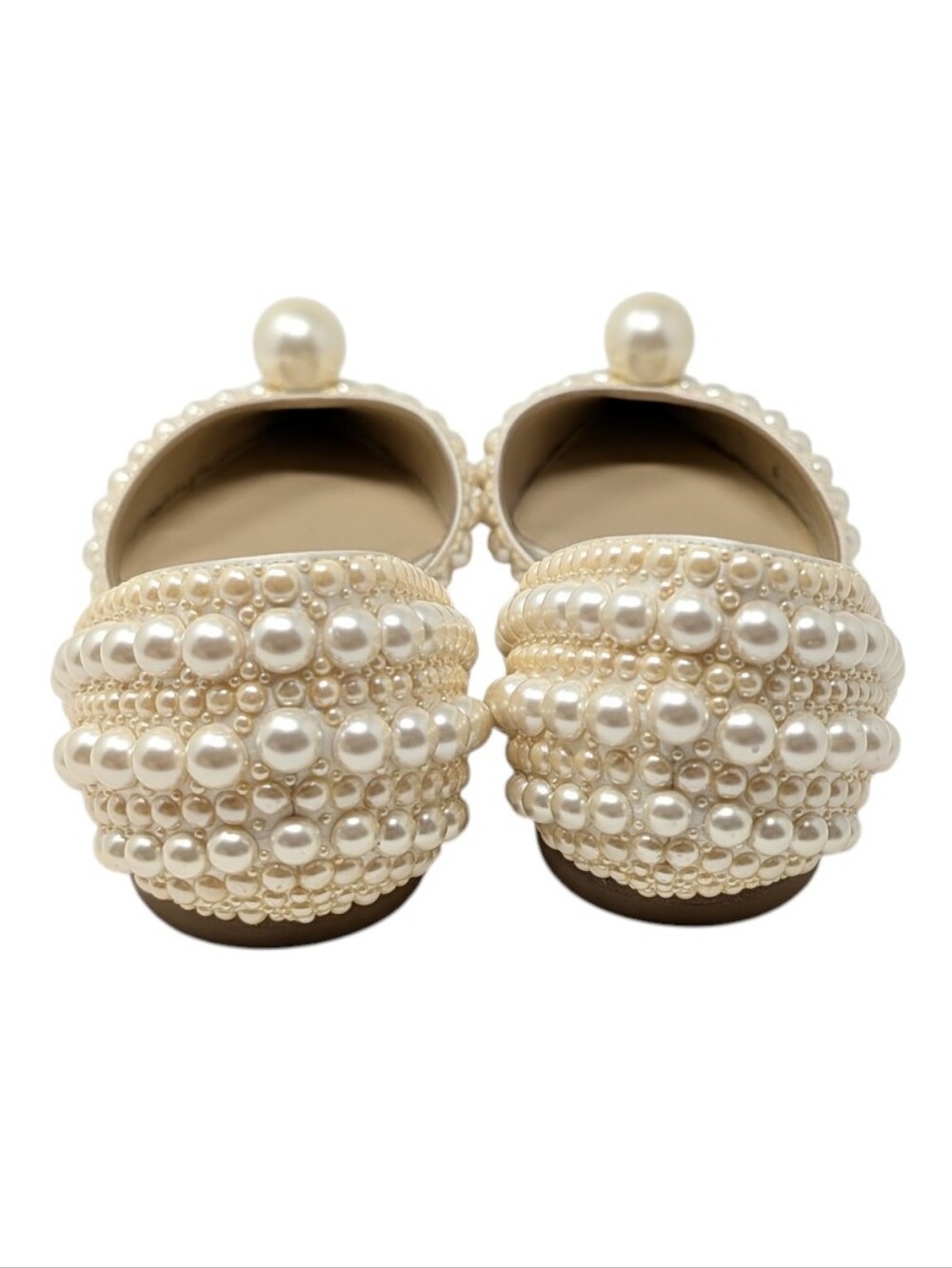 Jimmy Choo Sabine Ivory Pearl Pointed Toe D'Orsay Flat Size EU 37.5 - Picture 8 of 13